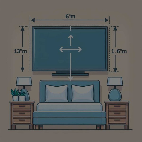 Quelle hauteur idéale pour installer une télévision dans une chambre à coucher?