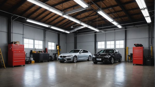 Éclairage garage puissant pour un espace de travail optimal